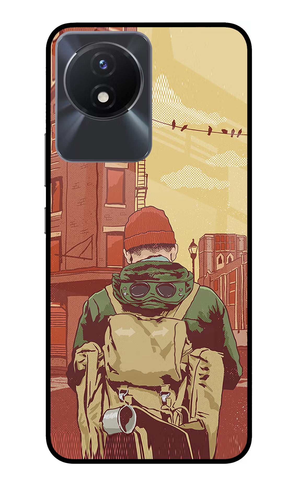 Adventurous Vivo Y02/Y02T Glass Case Back Cover by Casekaro