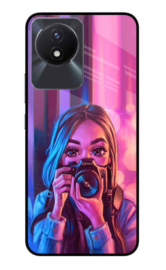 Girl Photographer Vivo Y02/Y02T Glass Case