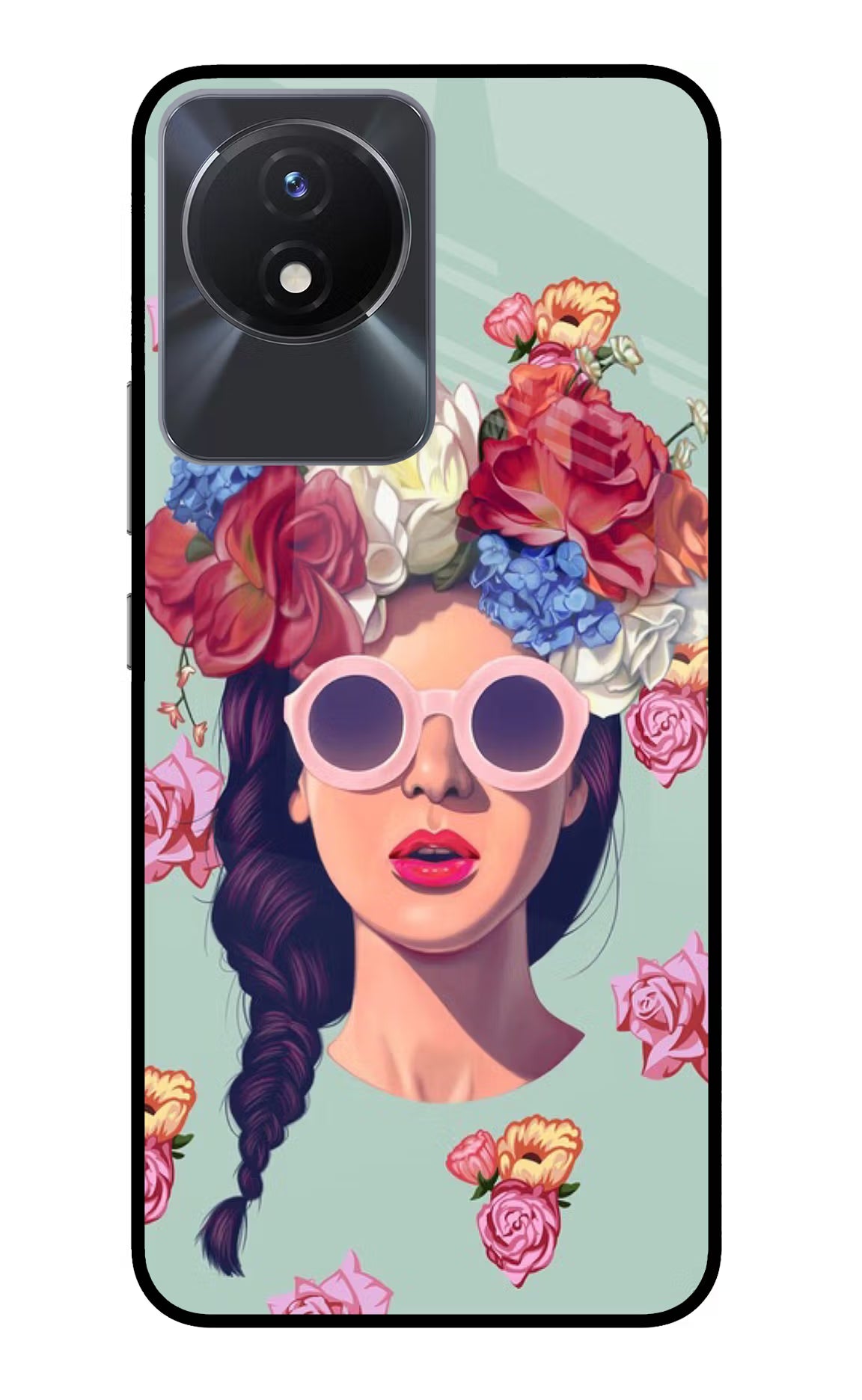 Pretty Girl Vivo Y02/Y02T Glass Case Back Cover by Casekaro