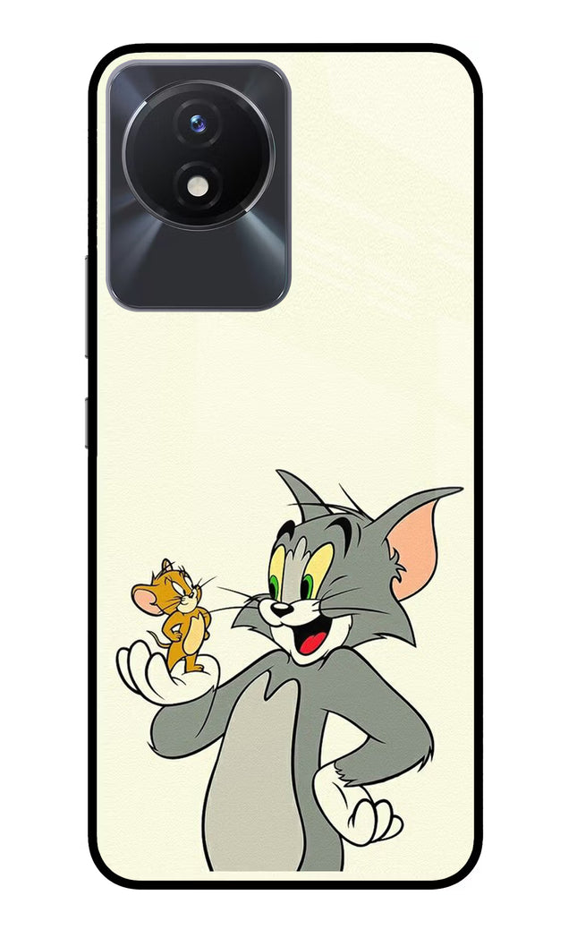 Tom & Jerry Vivo Y02/Y02T Glass Case Back Cover by Casekaro