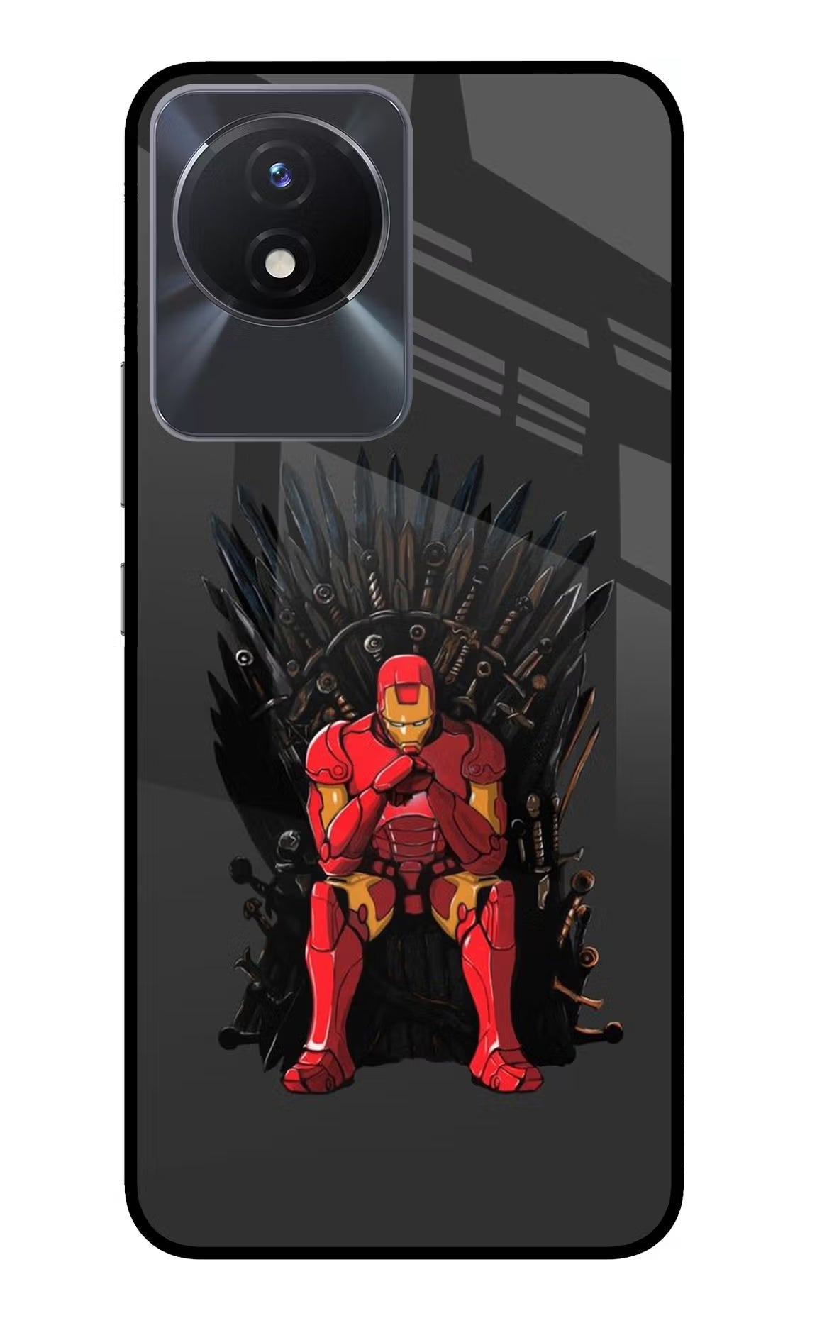 Ironman Throne Vivo Y02/Y02T Glass Case Back Cover by Casekaro