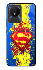Superman logo Vivo Y02/Y02T Glass Case