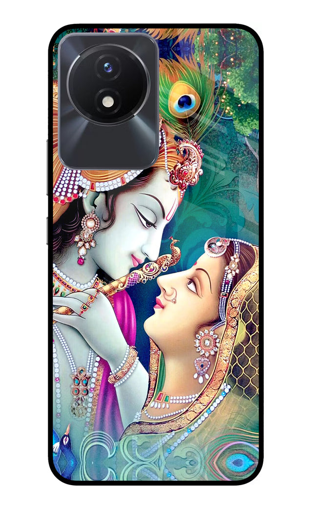 Lord Radha Krishna Vivo Y02/Y02T Glass Case Back Cover by Casekaro