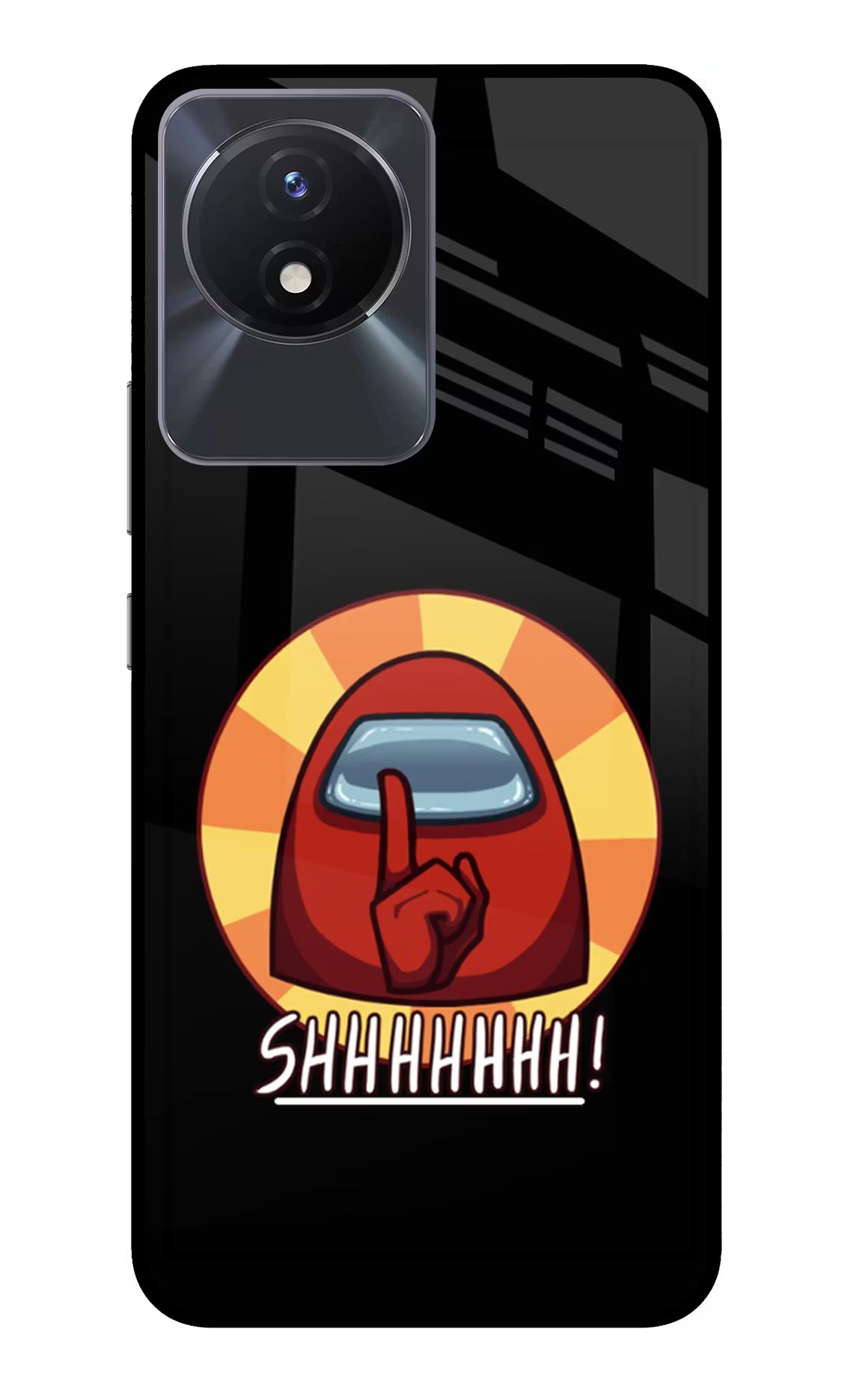 Among Us Shhh! Vivo Y02/Y02T Glass Case