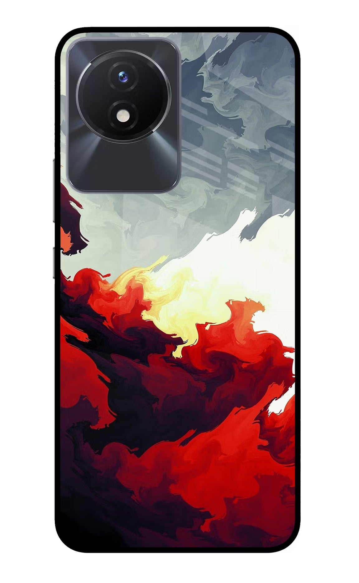 Fire Cloud Vivo Y02/Y02T Glass Case Back Cover by Casekaro