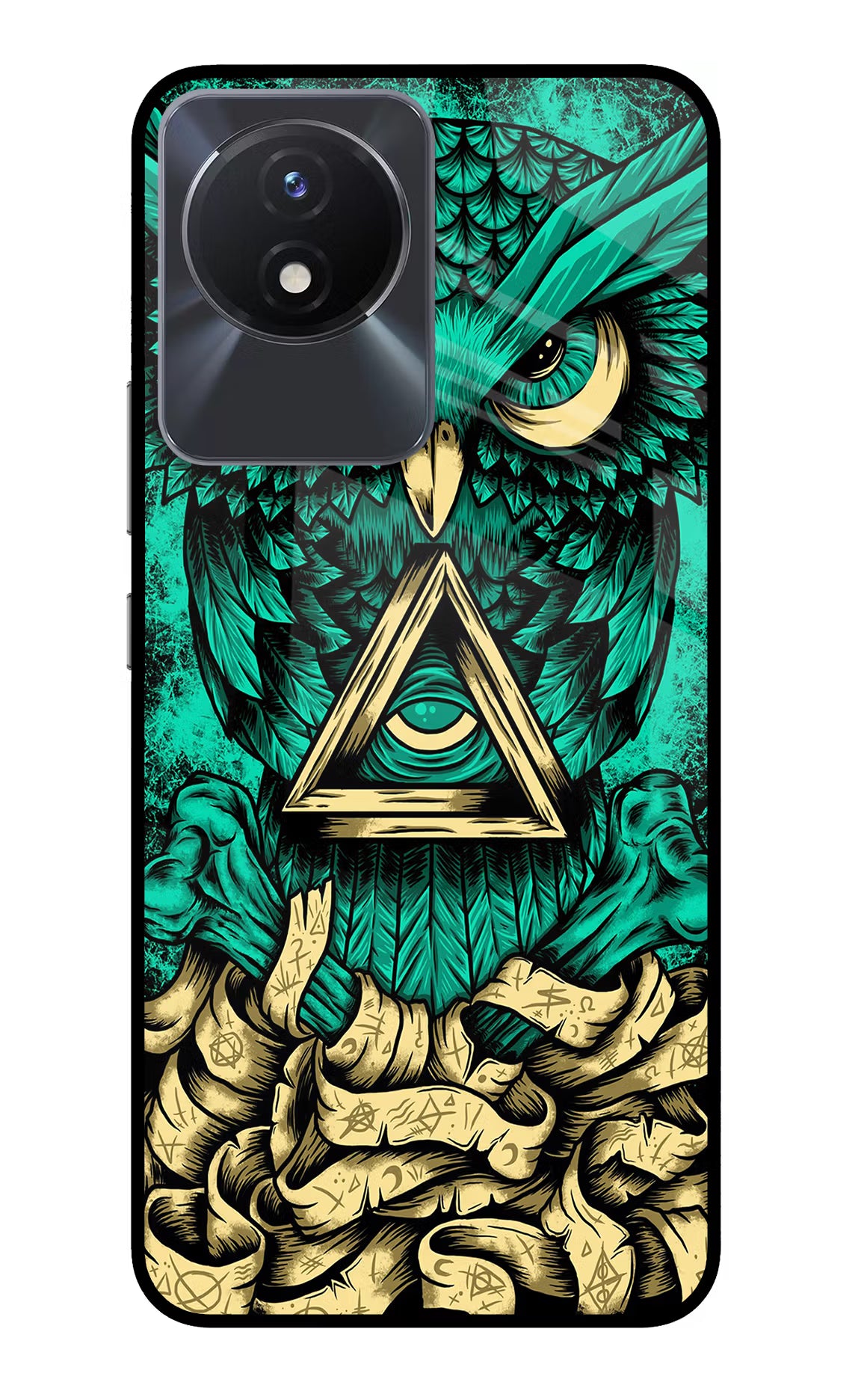 Green Owl Vivo Y02/Y02T Glass Case