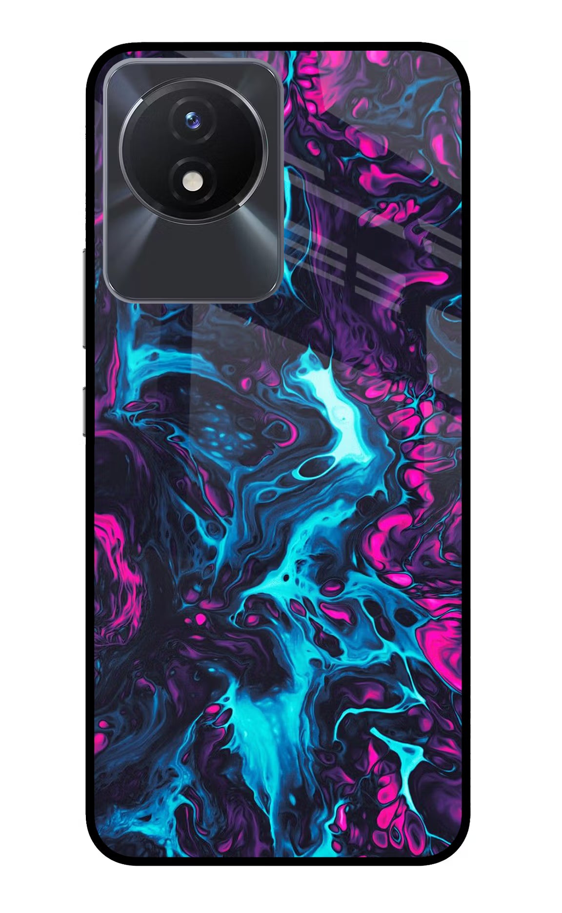Abstract Vivo Y02/Y02T Glass Case Back Cover by Casekaro