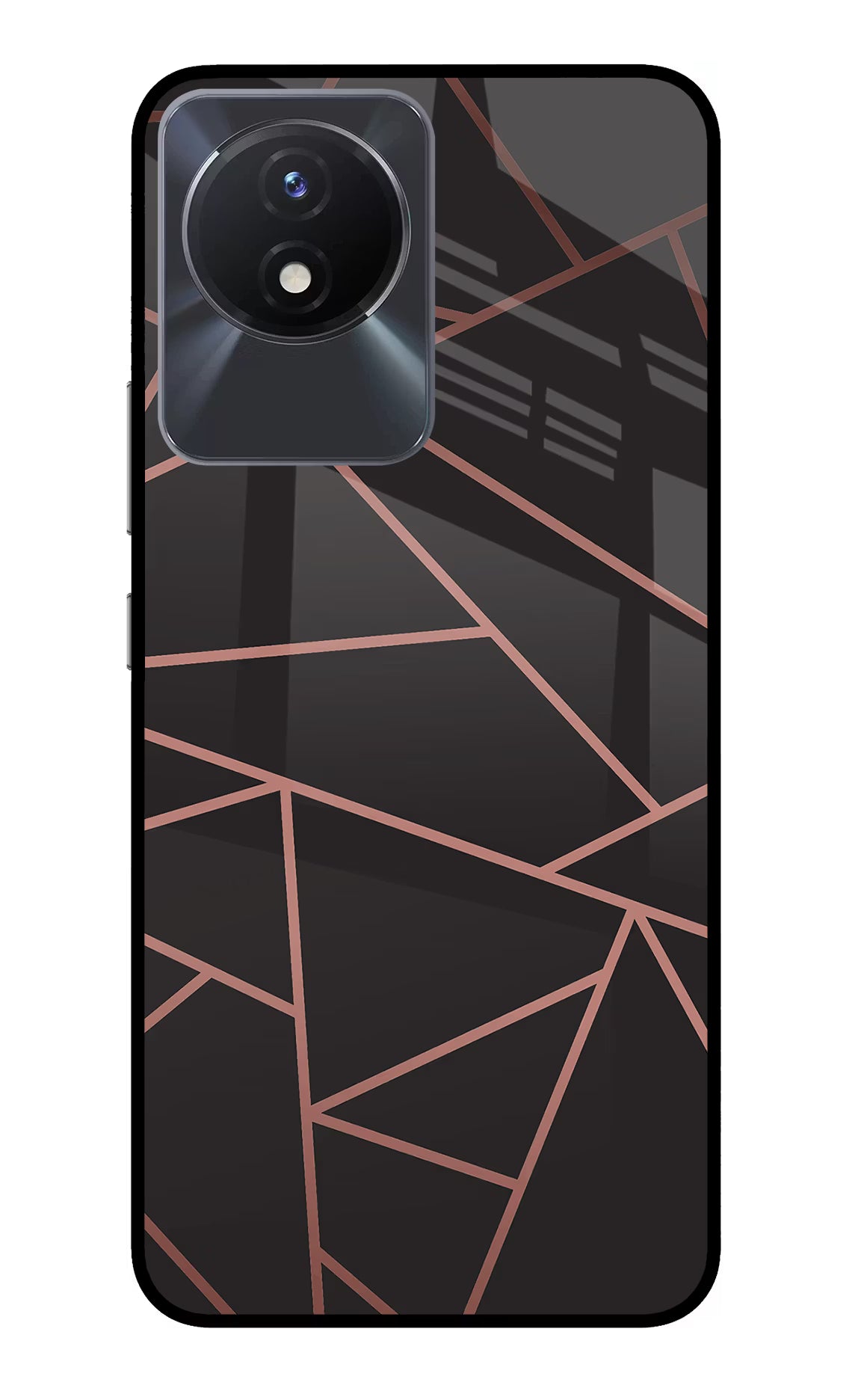Geometric Pattern Vivo Y02/Y02T Glass Case Back Cover by Casekaro