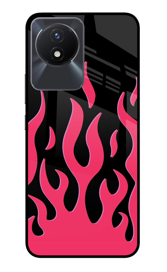 Fire Flames Vivo Y02/Y02T Glass Case