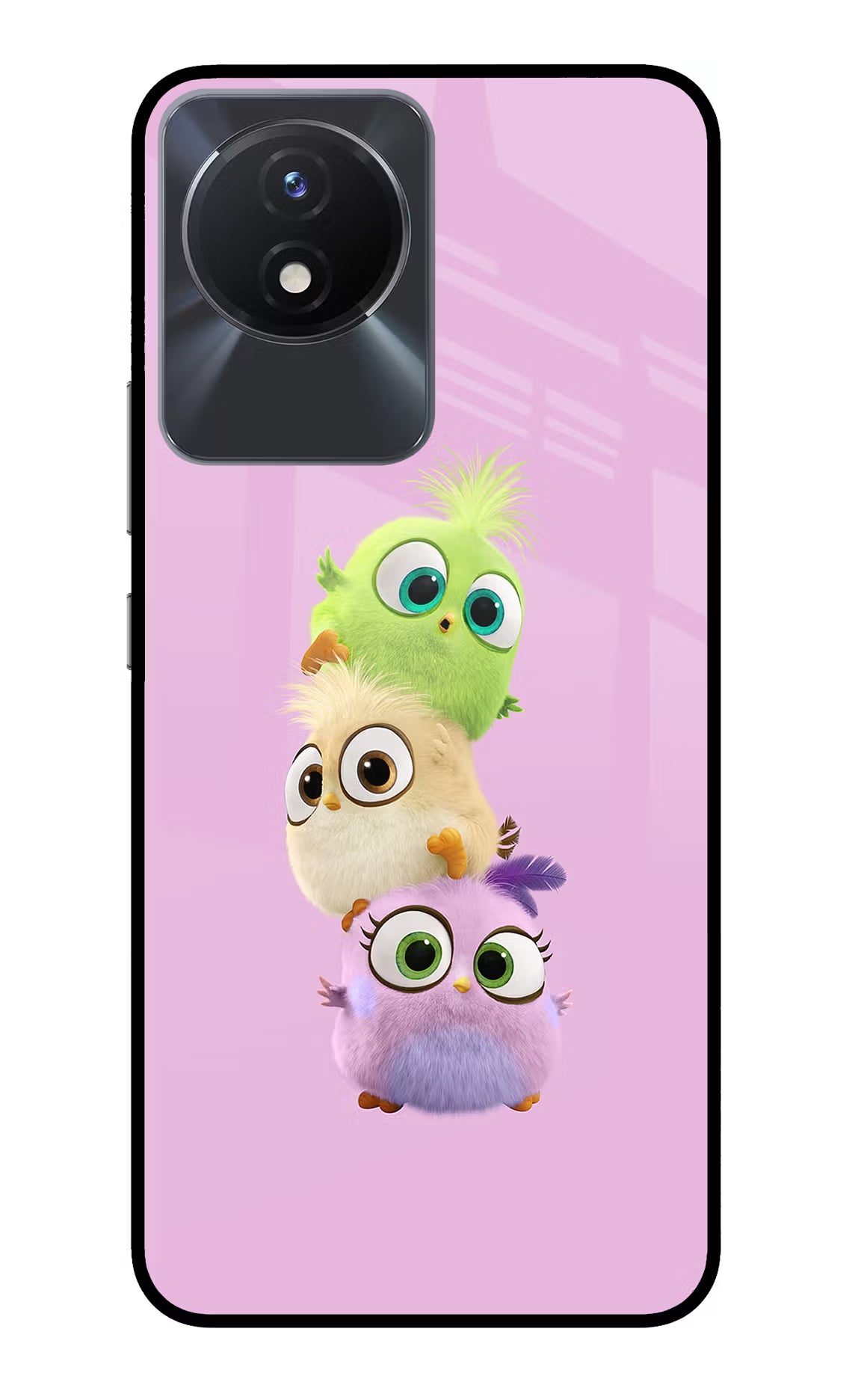 Cute Little Birds Vivo Y02/Y02T Glass Case Back Cover by Casekaro