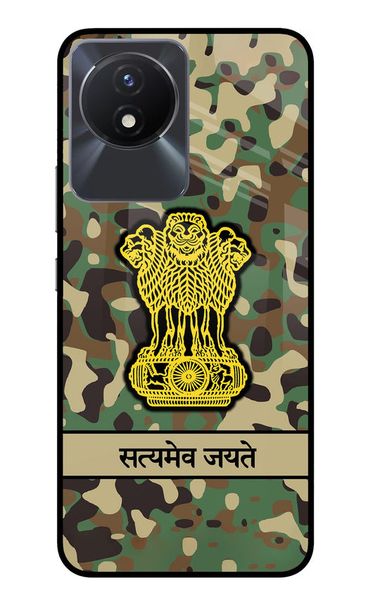 Satyamev Jayate Army Vivo Y02/Y02T Glass Case