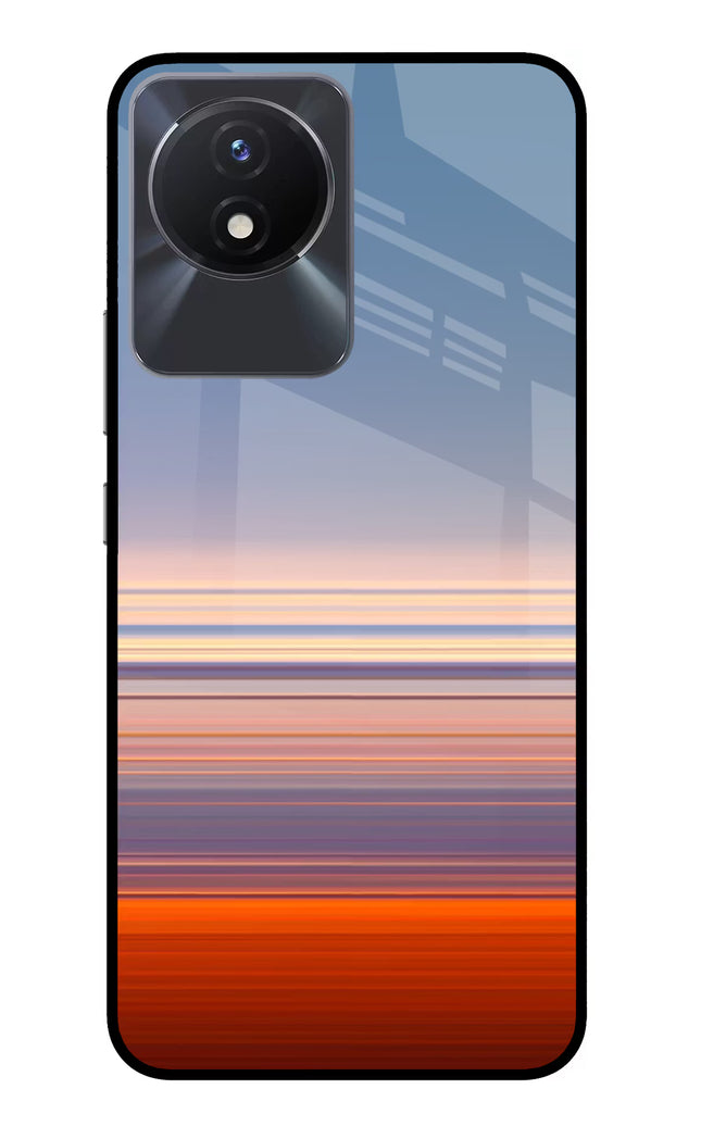 Morning Colors Vivo Y02/Y02T Glass Case Back Cover by Casekaro