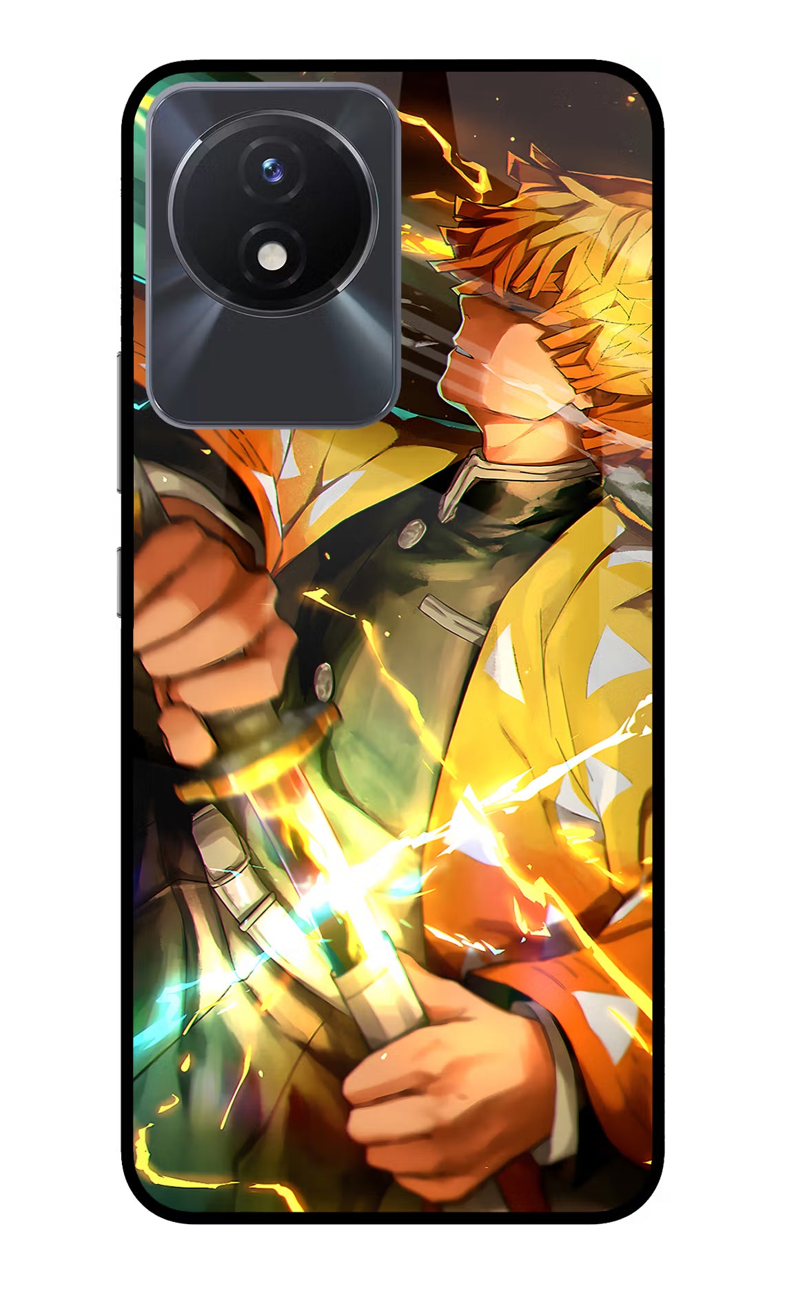 Demon Slayer Vivo Y02/Y02T Glass Case Back Cover by Casekaro
