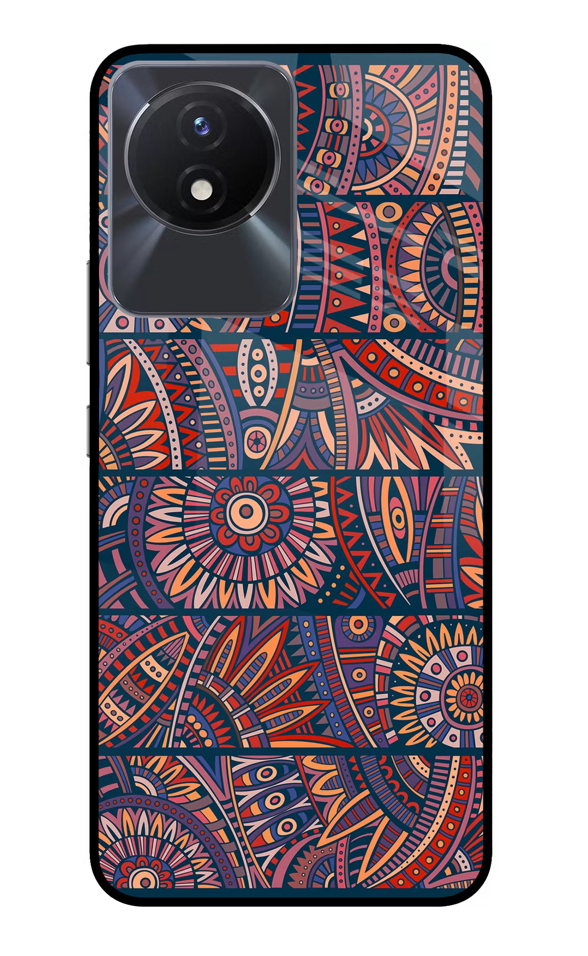 African Culture Design Vivo Y02/Y02T Glass Case Back Cover by Casekaro