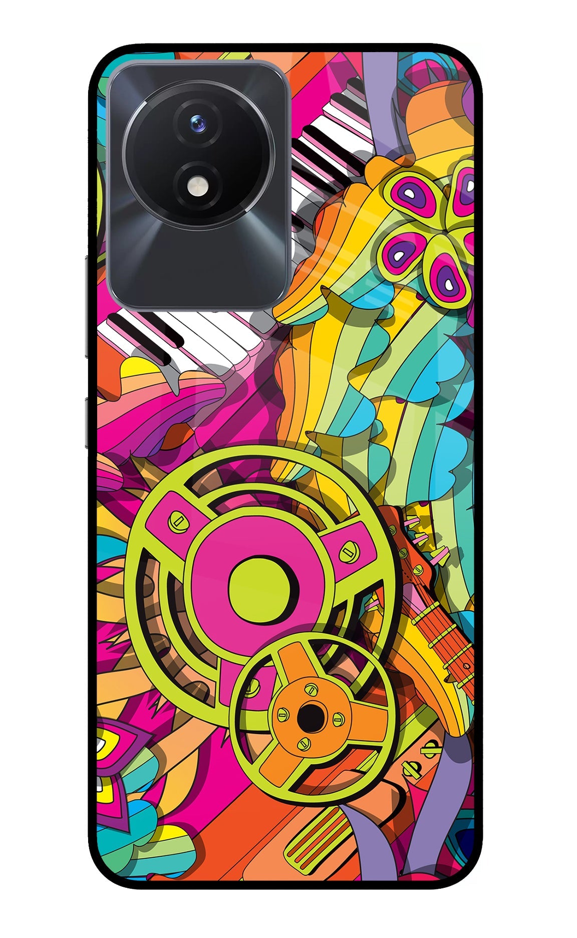 Music Doodle Vivo Y02/Y02T Glass Case