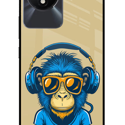 Monkey Headphone Vivo Y02/Y02T Glass Case