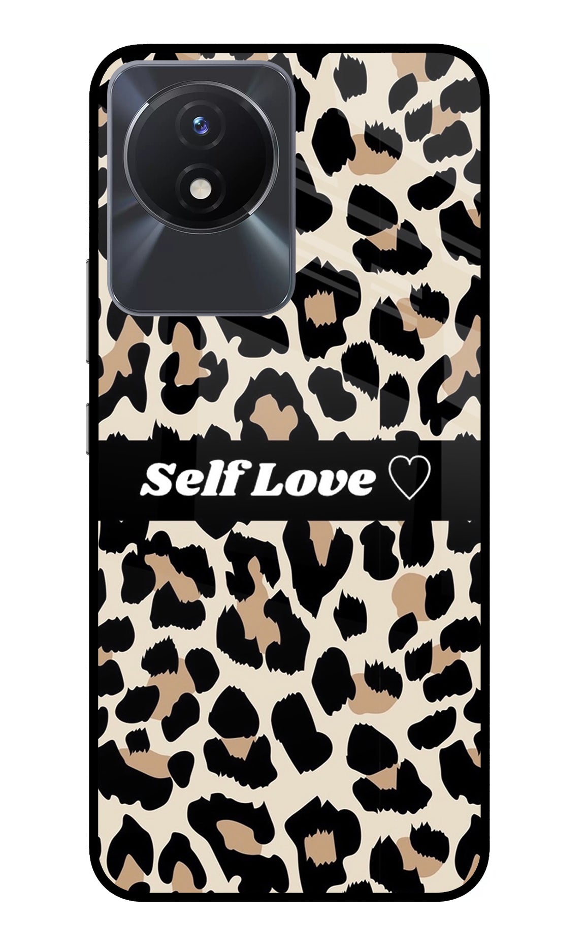 Leopard Print Self Love Vivo Y02/Y02T Back Cover