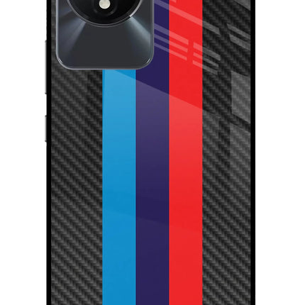 BMW Stripes Pattern Vivo Y02/Y02T Glass Case