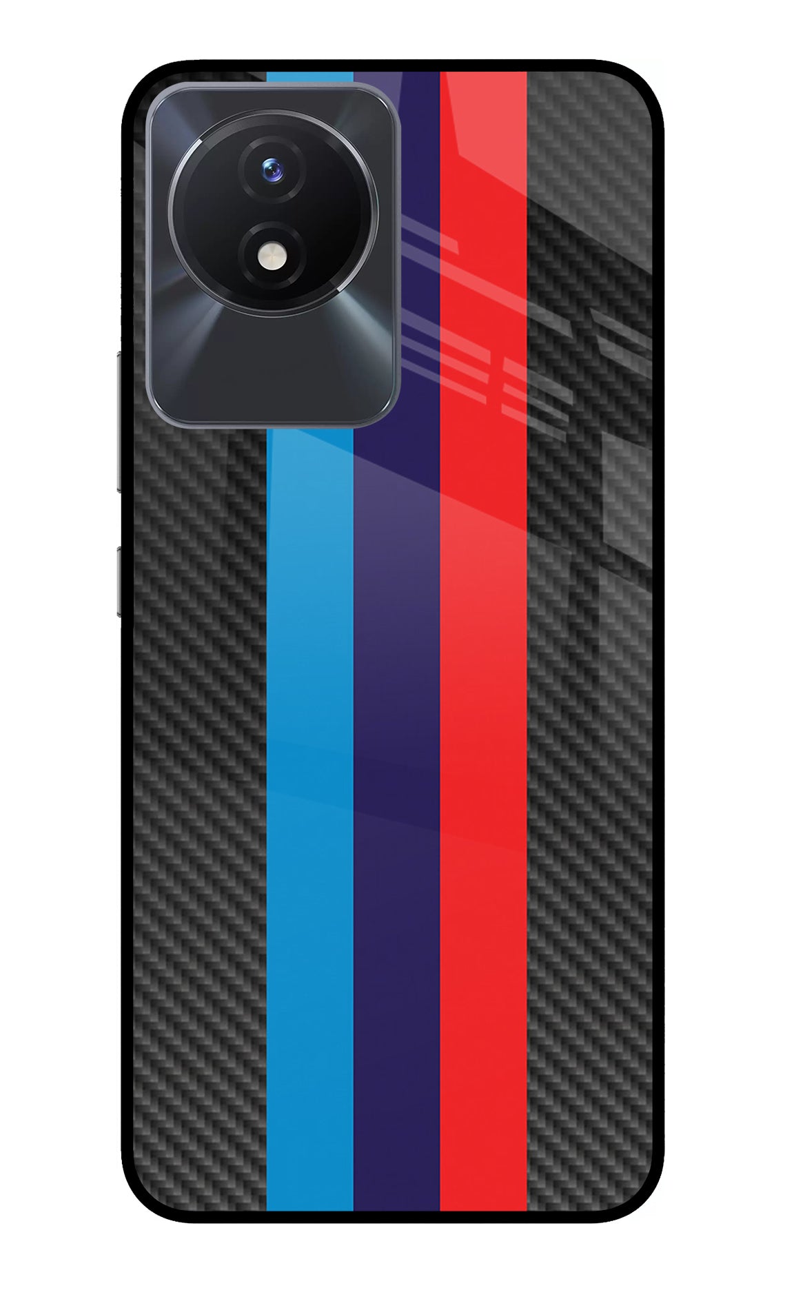 BMW Stripes Pattern Vivo Y02/Y02T Glass Case