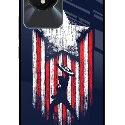 Captain America Marvel Art Vivo Y02/Y02T Glass Case