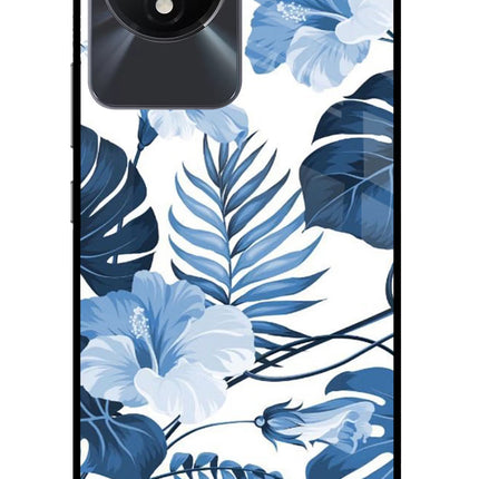 Fabric Art Vivo Y02/Y02T Glass Case Back Cover by Casekaro