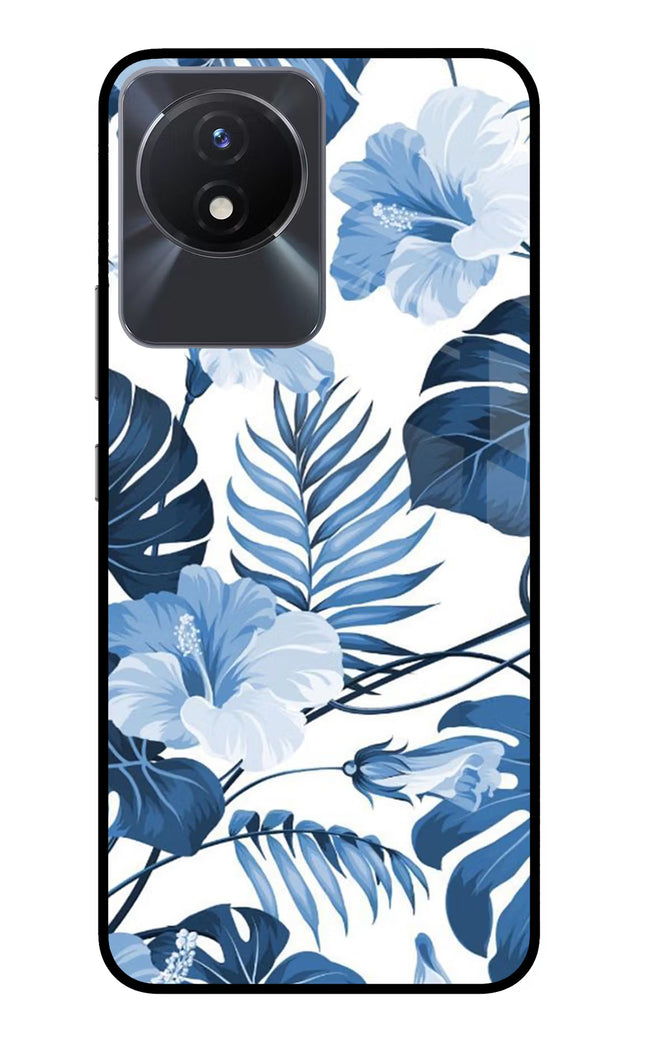 Fabric Art Vivo Y02/Y02T Glass Case Back Cover by Casekaro