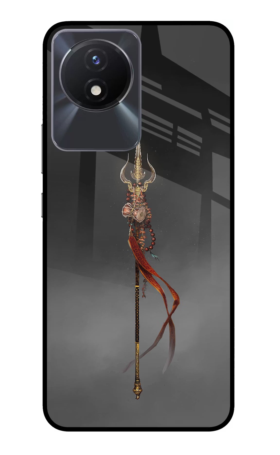 Shiv Trishul Vivo Y02/Y02T Glass Case Back Cover by Casekaro