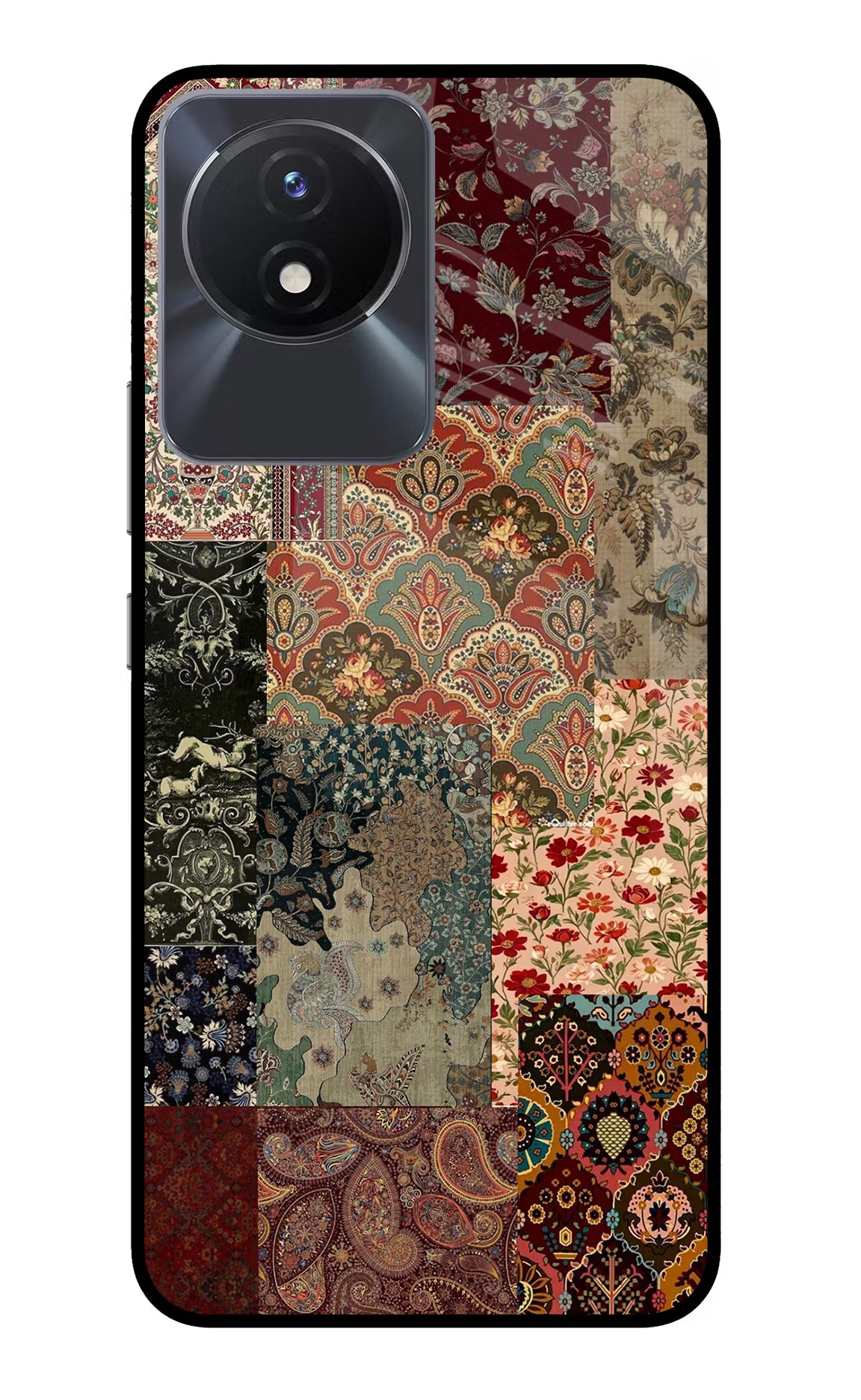 Desi Print Vivo Y02/Y02T Glass Case Back Cover by Casekaro