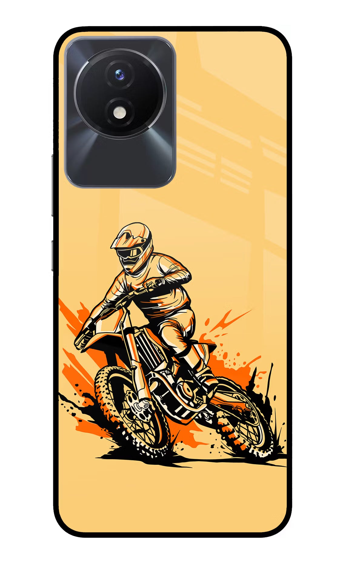 Off-Road Fury Vivo Y02/Y02T Glass Case Back Cover by Casekaro