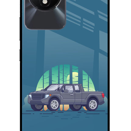Retro Garage Vibe Vivo Y02/Y02T Glass Case