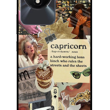 Capricorn Zodiac Vivo Y02/Y02T Glass Case
