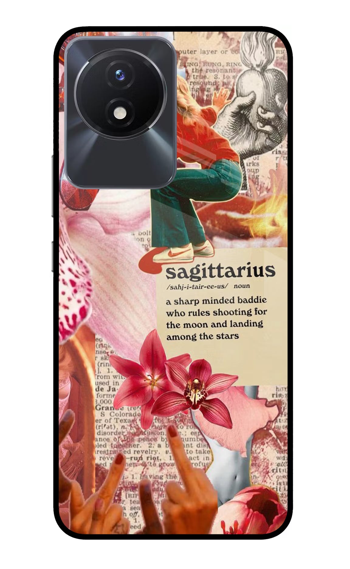 Sagittarius Zodiac Vivo Y02/Y02T Glass Case