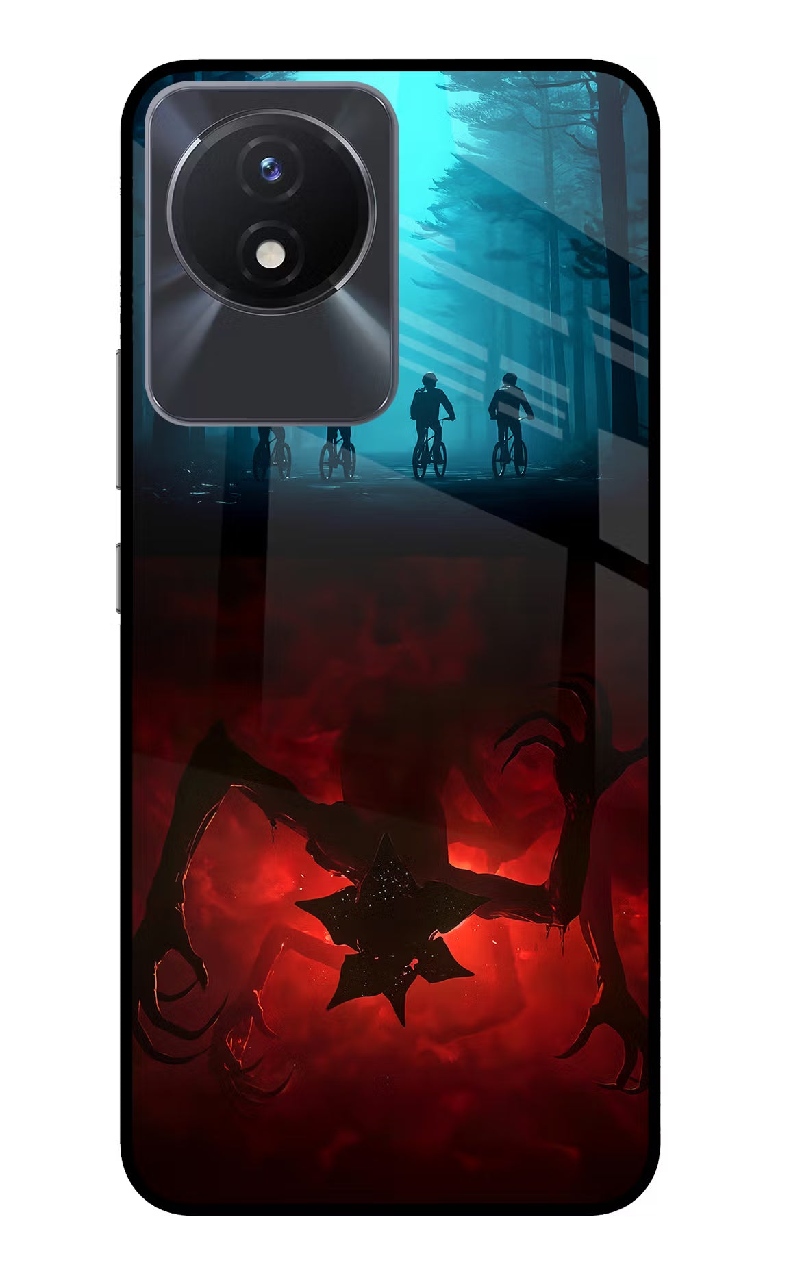 Ordinary Things Downside Up Vivo Y02/Y02T Glass Case Back Cover by Casekaro