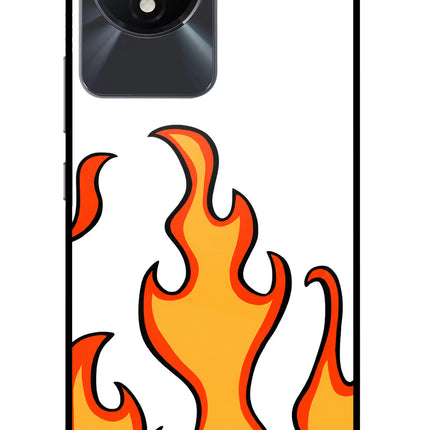 Fired Up – White Vivo Y02/Y02T Glass Case