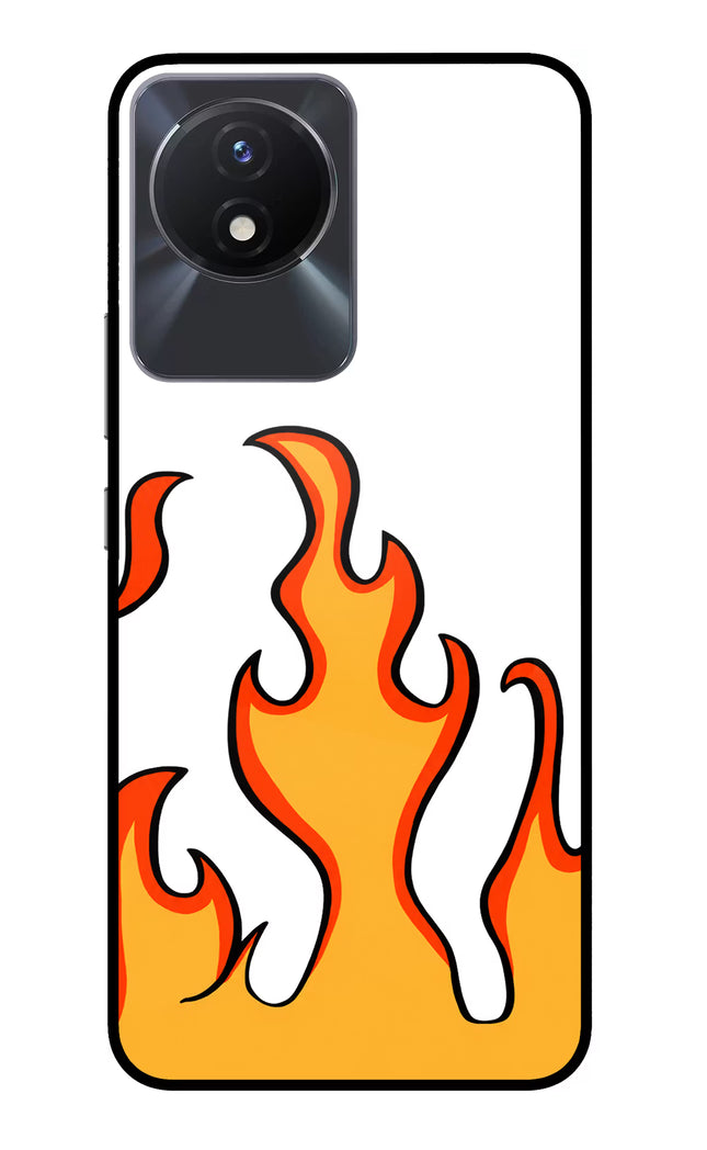 Fired Up – White Vivo Y02/Y02T Glass Case