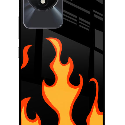 Fired Up – Black Vivo Y02/Y02T Glass Case
