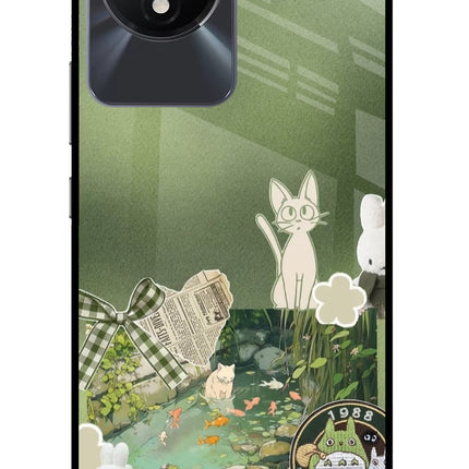 Aesthetic anime Vivo Y02/Y02T Glass Case
