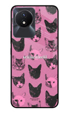 Pink Cats Vivo Y02/Y02T Glass Case