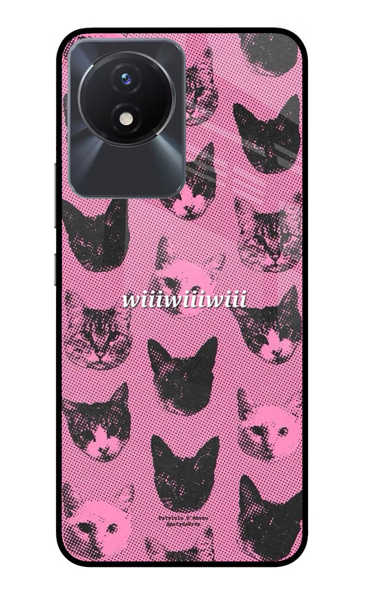 Pink Cats Vivo Y02/Y02T Glass Case