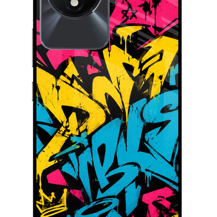Graffiti Vibe Vivo Y02/Y02T Glass Case