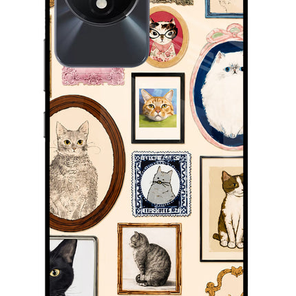Mirror Cats Vivo Y02/Y02T Glass Case