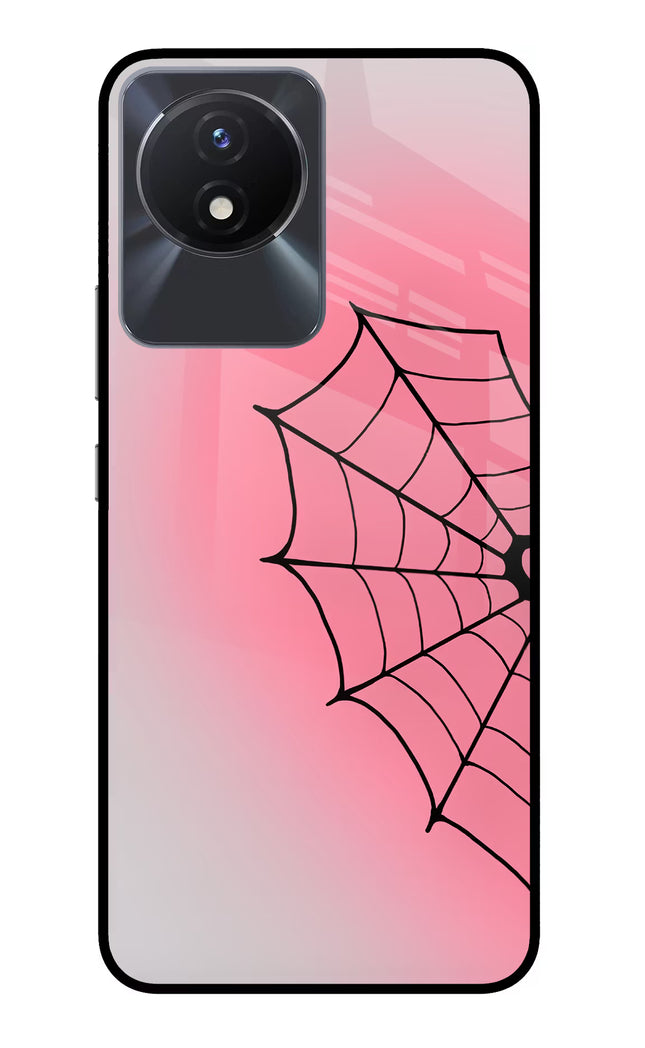 Pink Web Vivo Y02/Y02T Glass Case