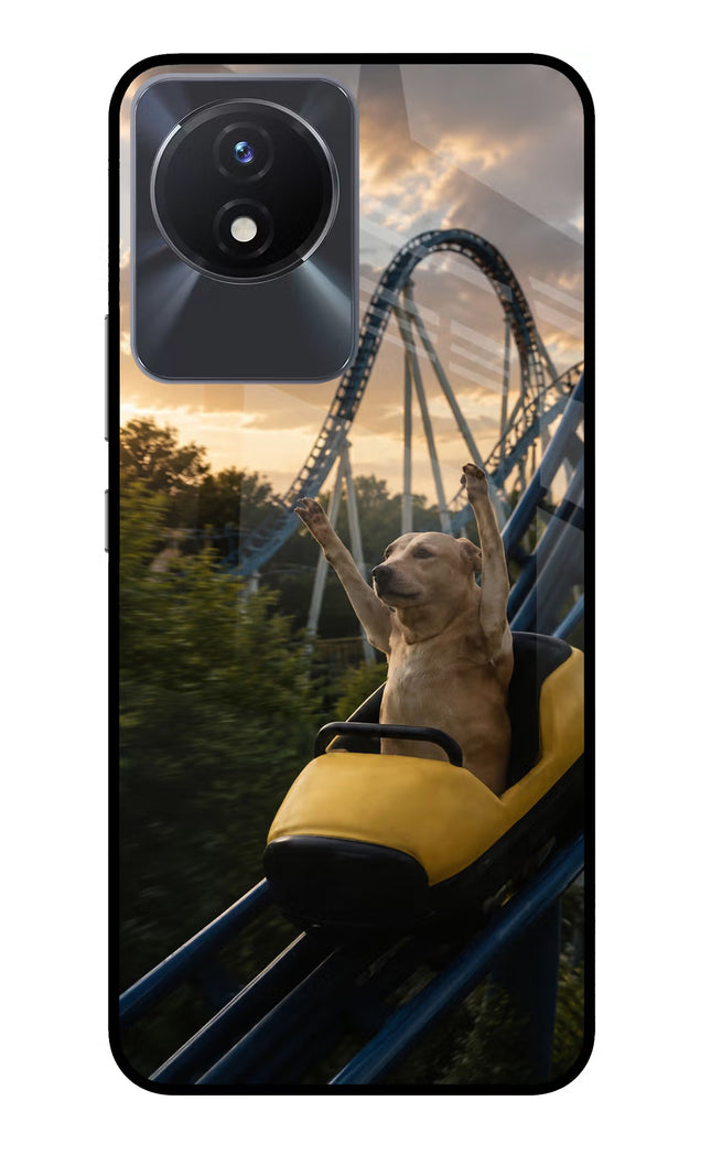 Rollercoaster Dog Vivo Y02/Y02T Glass Case