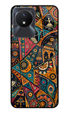 Folk Print Vivo Y02/Y02T Glass Case