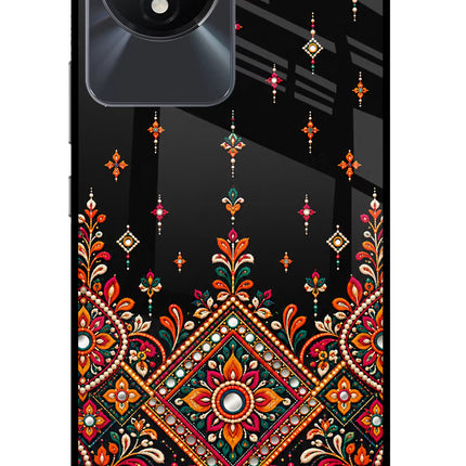 Noir Mehfil Vivo Y02/Y02T Glass Case