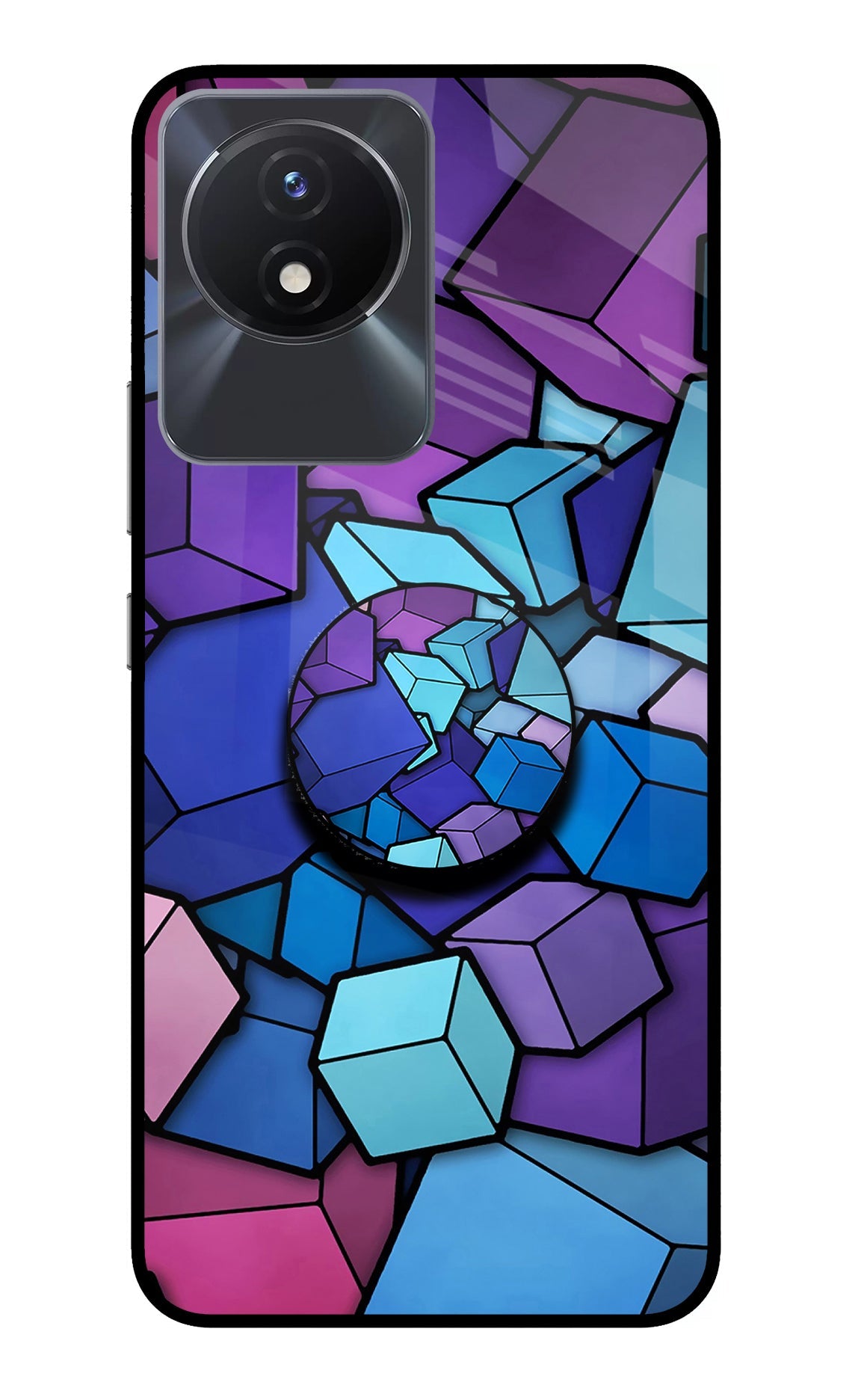 Cubic Abstract Vivo Y02/Y02T Pop Case