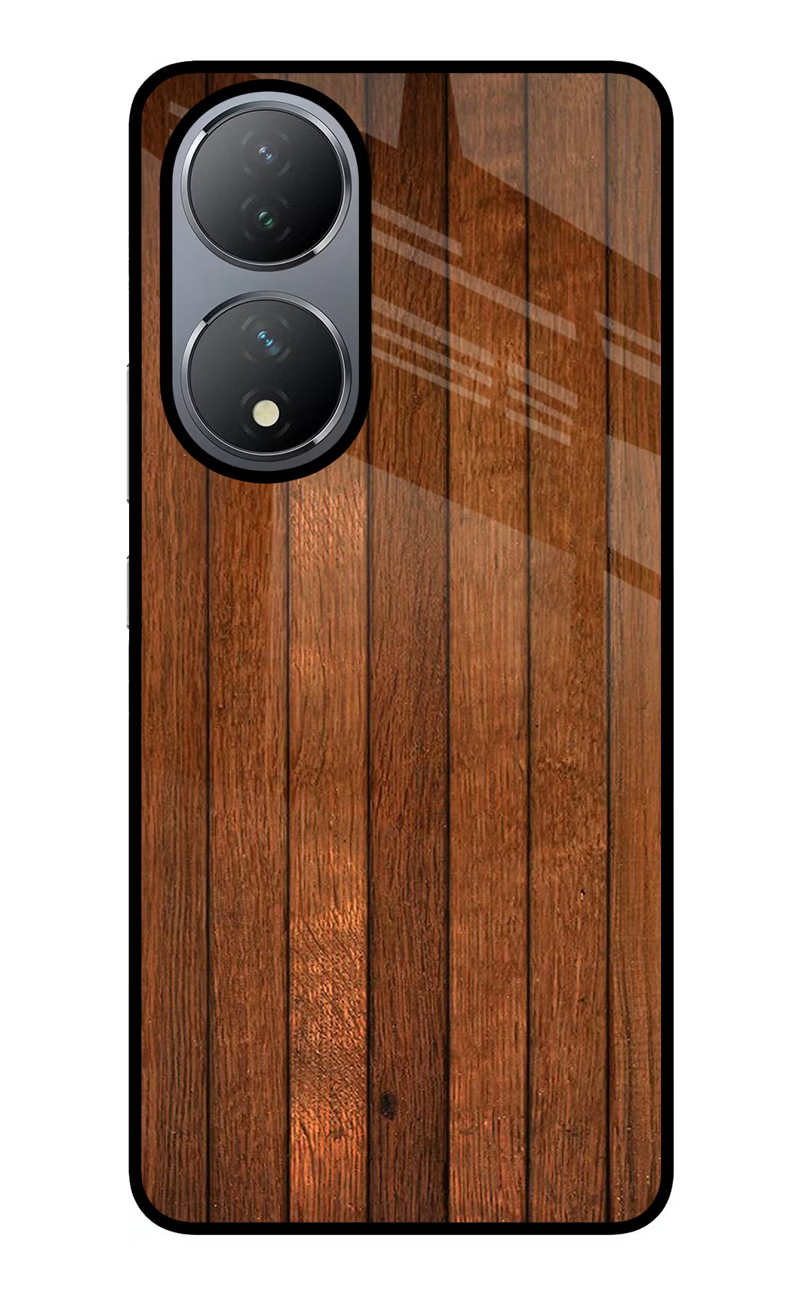 Wooden Artwork Bands Vivo Y100 Glass Case Back Cover by Casekaro