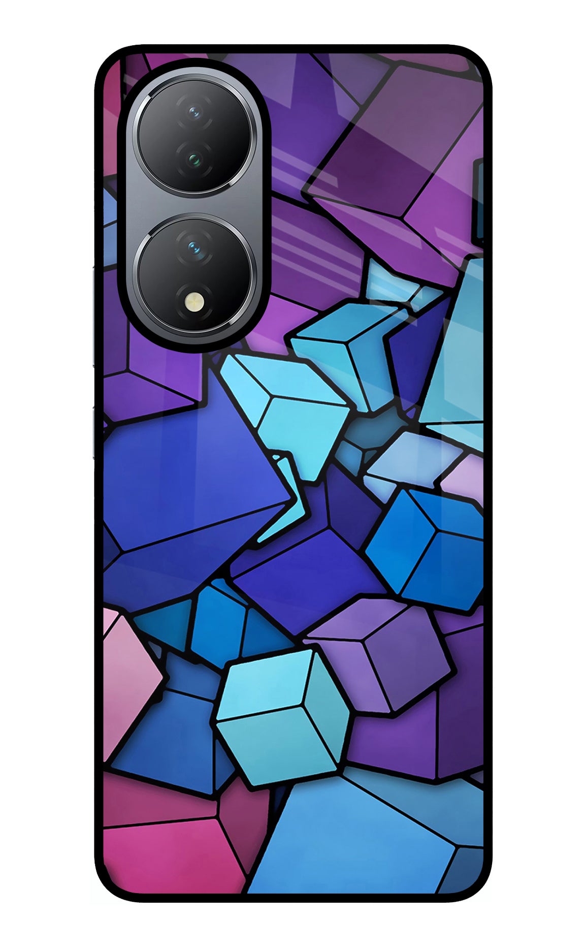 Cubic Abstract Vivo Y100 Glass Case