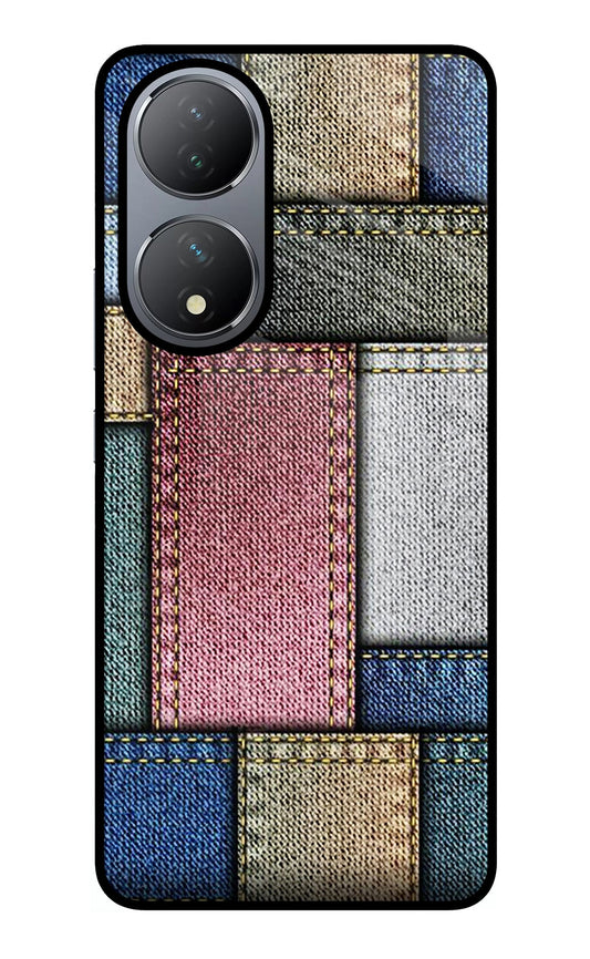 Multicolor Jeans Vivo Y100 Glass Case