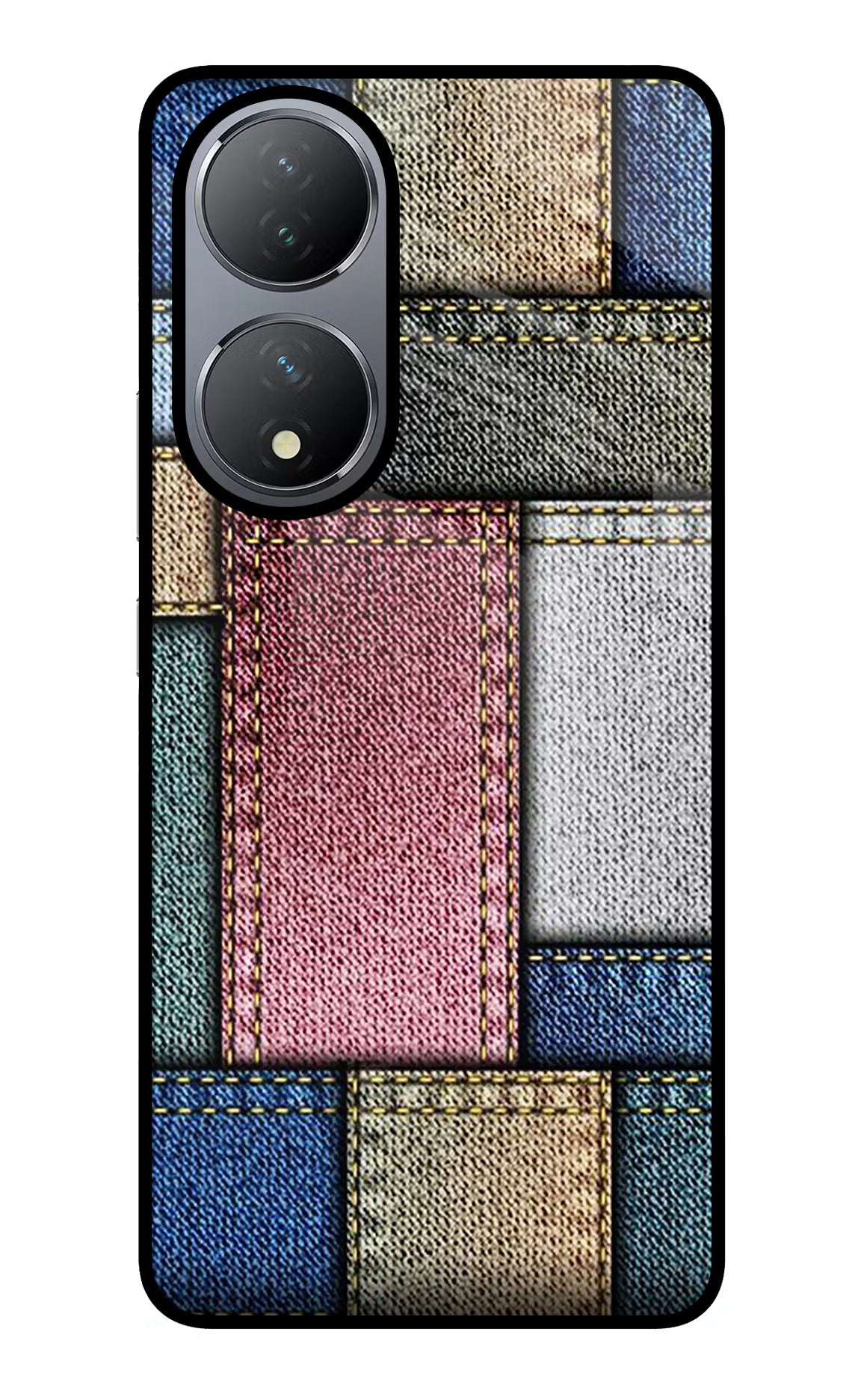 Multicolor Jeans Vivo Y100 Glass Case